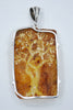 Baltic Amber and Sterling Silver Reverse Intaglio Pendant