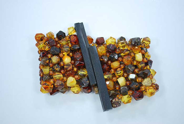 Baltic Amber with Ebony Wood bracelet