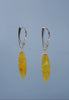 Matte finished Lemon Amber & Sterling Silver Earring set